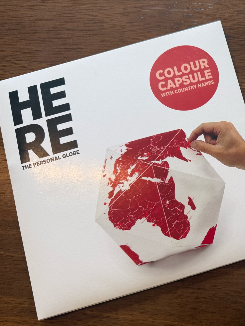HERE Personal Globe Palomar Italy 3D Paper Travel Map Colour Capsule 23cm